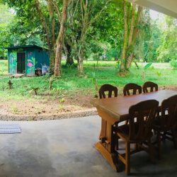 outdoor dining area